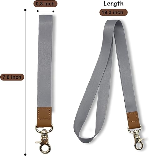 Miniatura 6 de Correa de muñeca para llaves, cordón para el cuello para credencial de identificación, llavero de pulsera con llavero para profesores, mujeres,