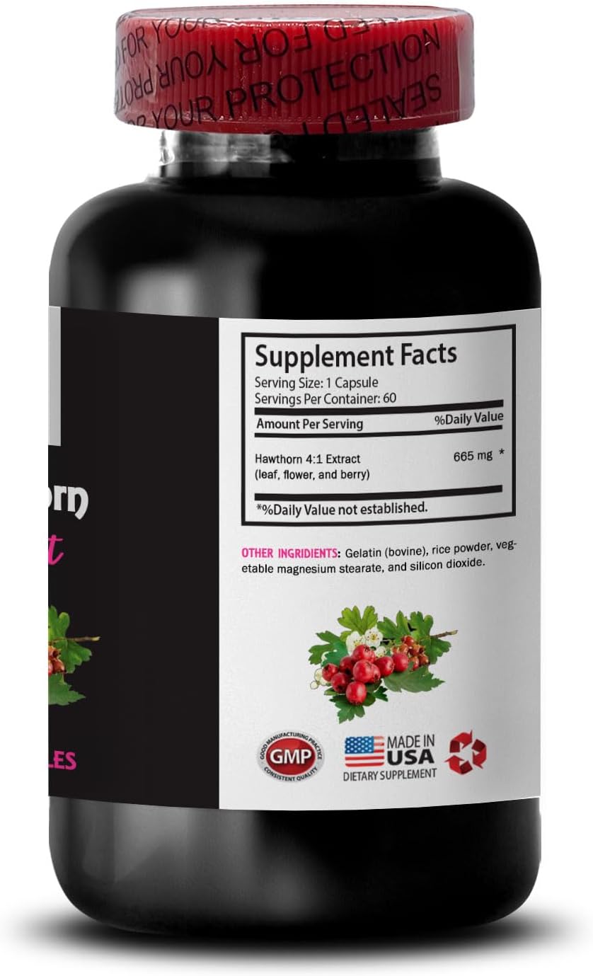 Leaf Power Source - HAWTHORN EXTRACT - Ancient Leaf Extract, Berry Power Blend, Pure Botanical Source, Rooted Berry, Harvested Berry, Botanical Leaf Power, Flora Source Power 3 Bottles 180 Capsules