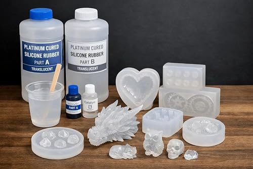 SuperPLAT (40 Shore DIY) Silicone Rubber (Food Grade) - Make your own Molds/Moulds (50gm + 50gm)