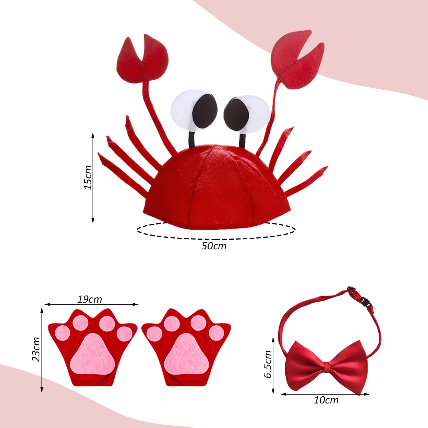 EJUFNS 1 Set Of Children'S Red Crab Costumes, Animal-Shaped Costumes, Party And Dance Accessories, Holiday Commemorative Gifts - Image 2