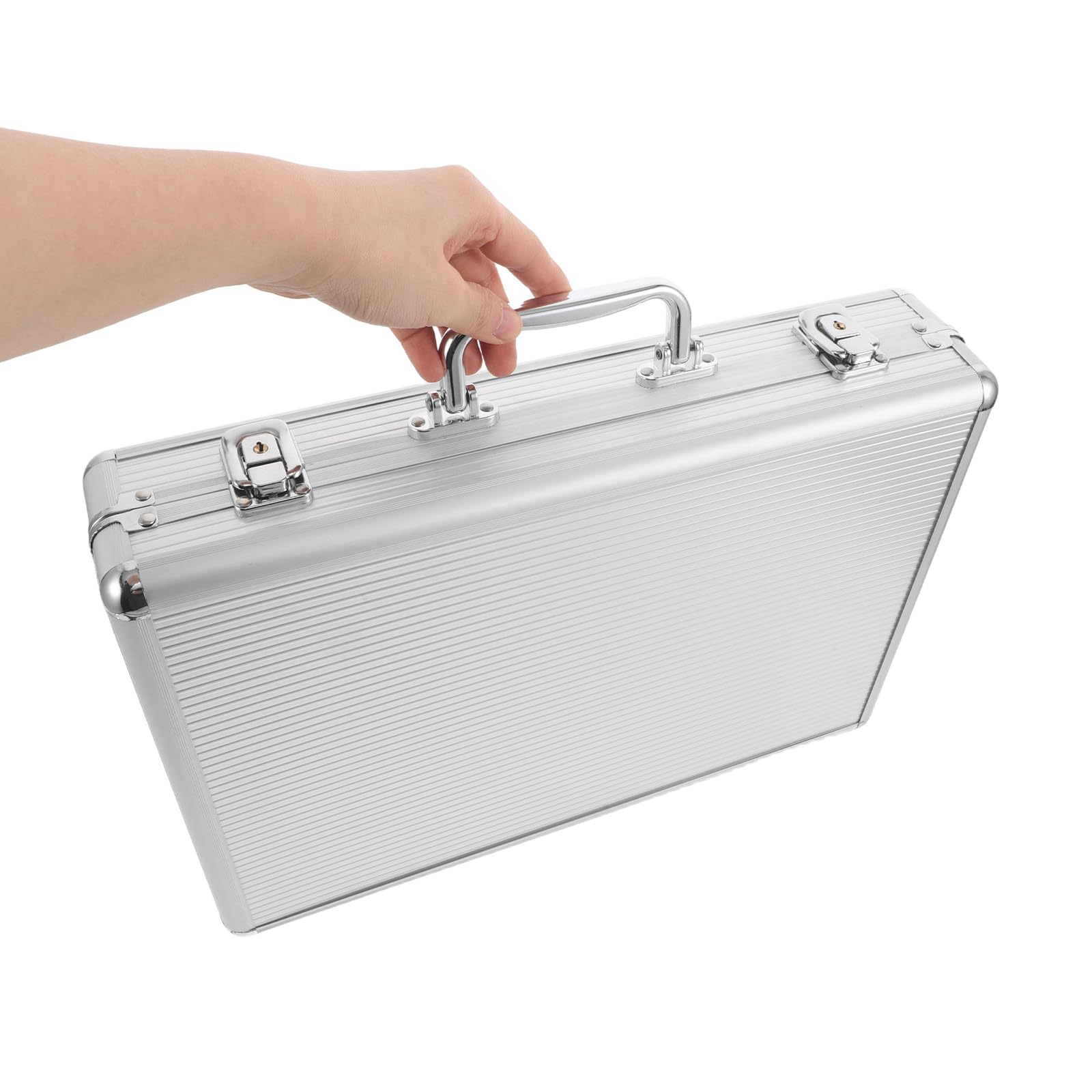 COLLBATH Metalowe pudełko do ekspozycji zegarków, 24-slotowa aluminiowa obudowa, twardy uchwyt do przechowywania biżuterii – organizer ochronny na zegarki do użytku domowego i w podróży