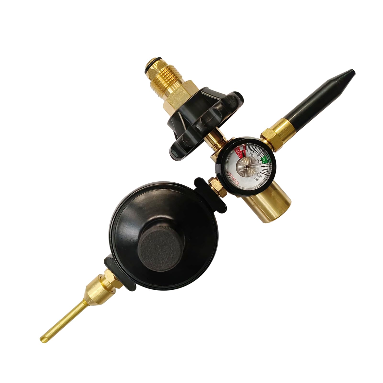 Ballonfüller mit Messgerät 0-3000PSI für CGA580 Tanks Ventile Regler Filler Party