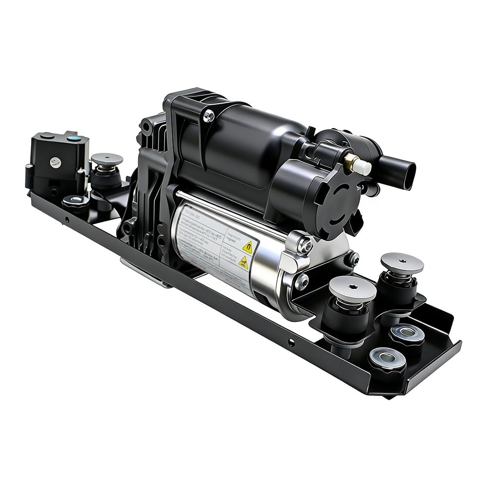 Para BMW E61 2006-2010 Conjunto de bomba de compresor de suspensión de aire con soporte y válvula de bloqueo 37106793778