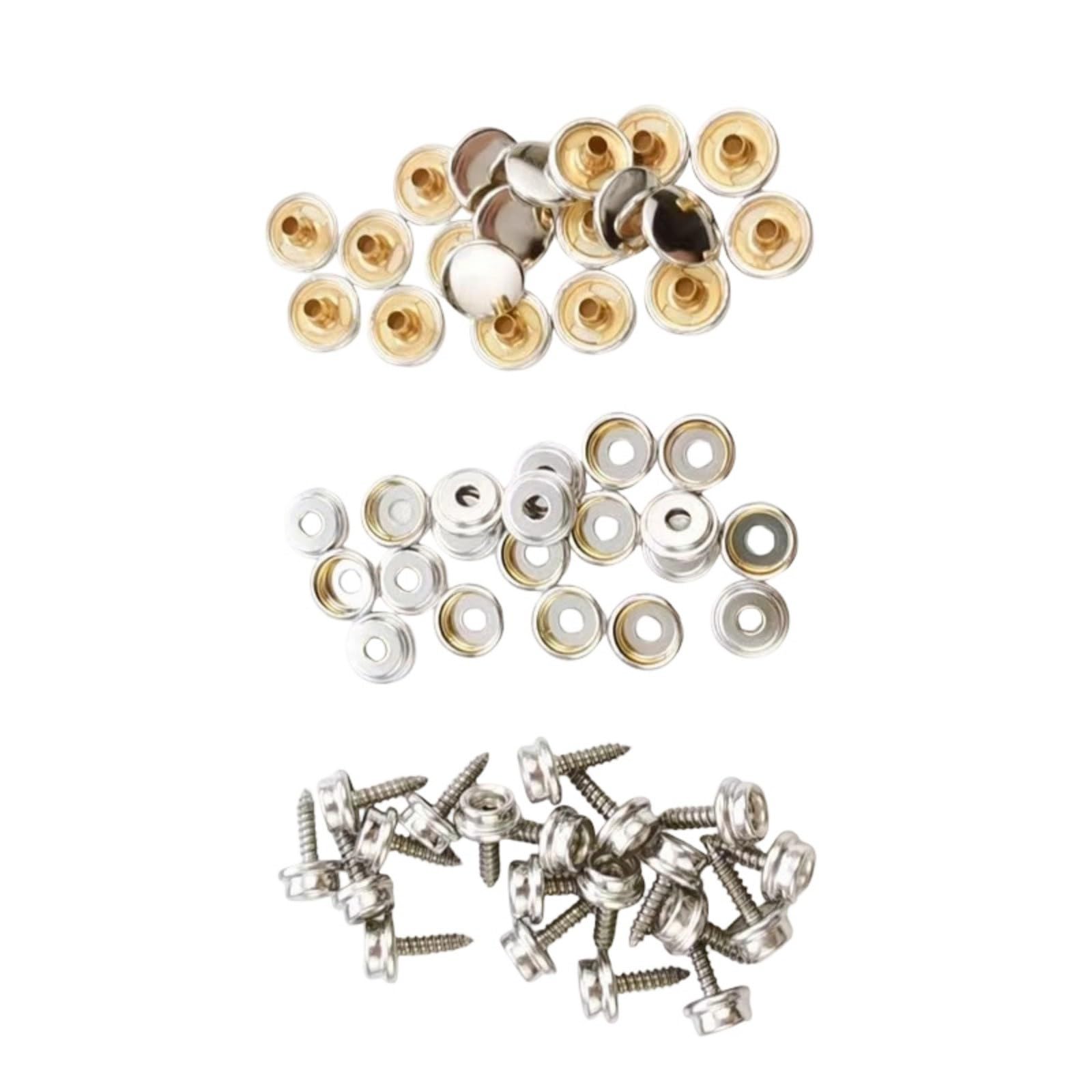 50Pcs Stainless Steel Screw Buckle for Aircraft Tents Canvas Screws Socket Button Replacement Tarp/Luggage Fasteners