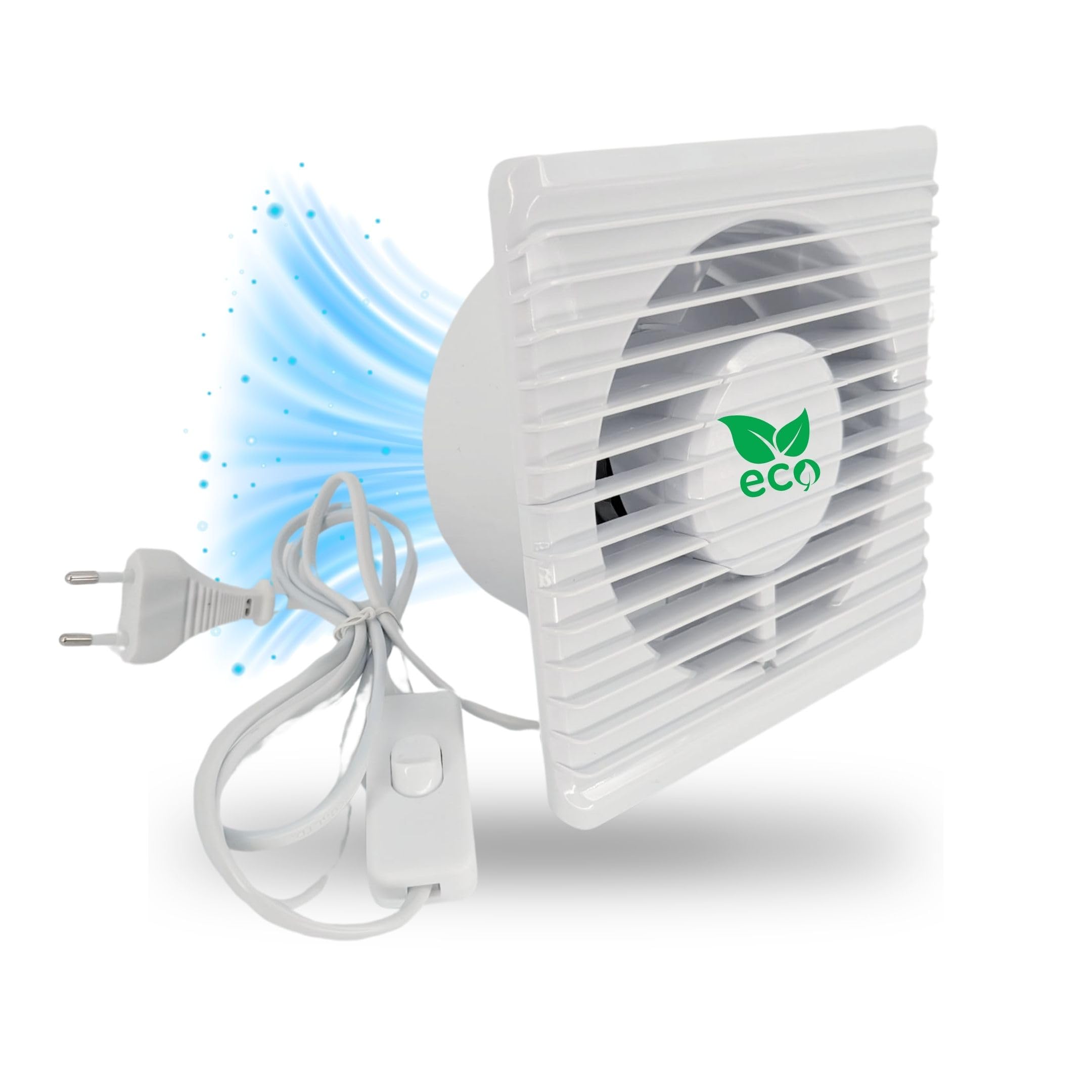 TronicXL 100mm Abluft/Zuluft Grow Lüfter Ventilator mit Netzstecker und Schalter für Homebox Growbox Growschrank Secret Jardin GrowPro DiamondBox Zelsius Mars Hydro etc.