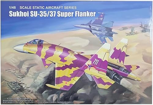 Miniatura 4 de Fighter 3D Puzzles - Kits de modelos de plástico, escala 148 modelo ruso Su-37 Super Flanker Fighter, juguetes para adultos y regalo, 18 x 10.5