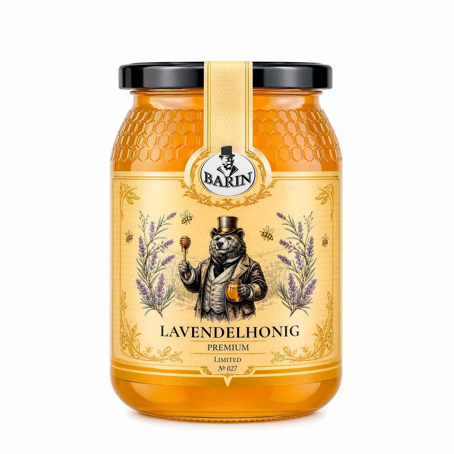 BARIN Honig Probierset 3 Sorten Premium Blütenhonig aus Portugal (3 × 500 g) | Heide-, Lavendel- & Rosmarinhonig | laborgeprüft, naturbelassen, ohne Zuckerzusatz