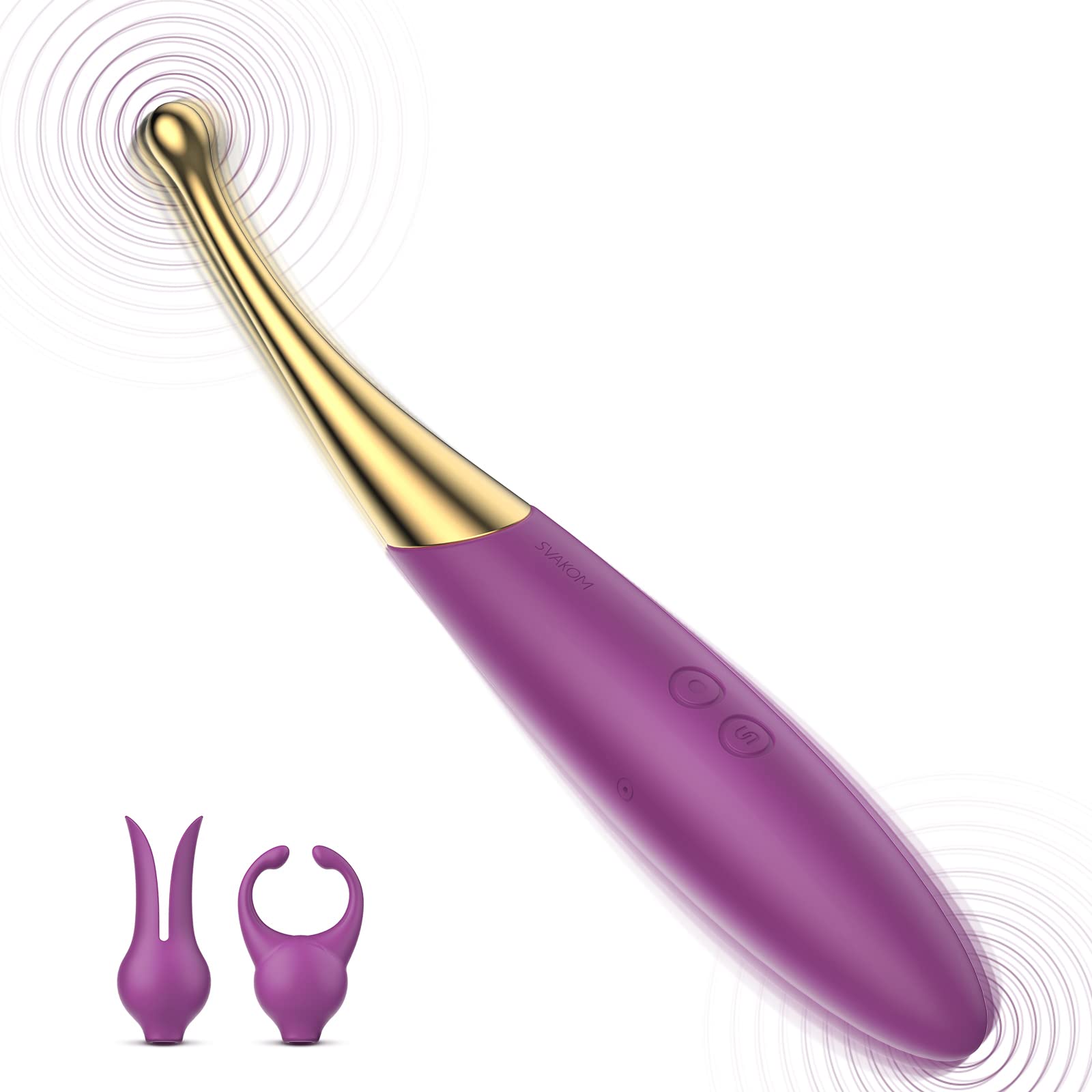 Vibrator Clitoris Stimulation,High Frequency Silicone Nipple G Spot vibrater,Dildos Vibrators Sex Toy Vibration Women Adult Toys Couples Sex Toys,2 Vibrator Heads Replaceable with 25 Vibration ModesClimatePartner certified