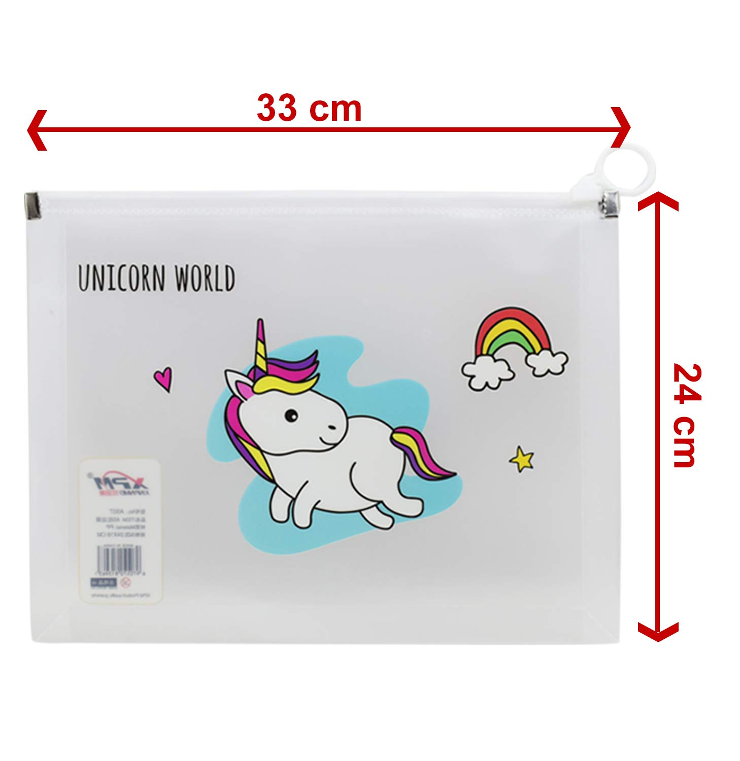 Aarvi Unicorn Theme Combo of 6 Items Stationery Set with A4 Unicorn Folder, Spiral Diary, 6 in 1 Fur Pen & Water Sparkle Pens, Fancy Eraser & Key Chain for Kids Birthday Return Gifts 1