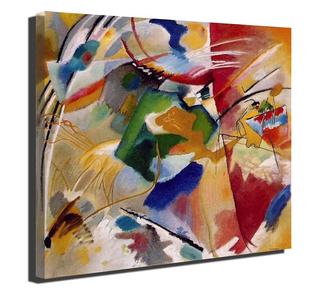 Amazon.co.jp: ワシリー・カンディンスキーの緑の絵画油絵名画絵画