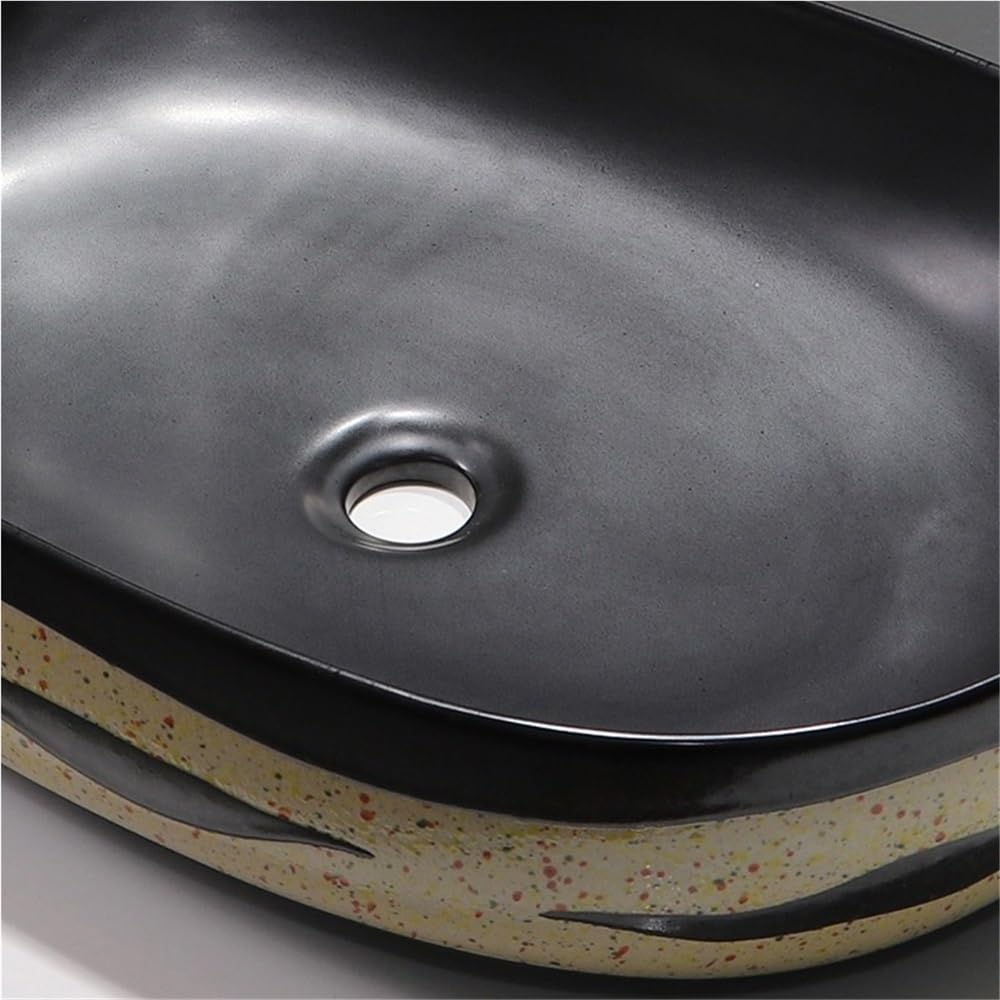 Lavabo Rettangolare da appoggio in Ceramica in Stile retrò per Bagno in Case Vacanza e Appartamenti - Elegante lavabo per bagni Raffinati