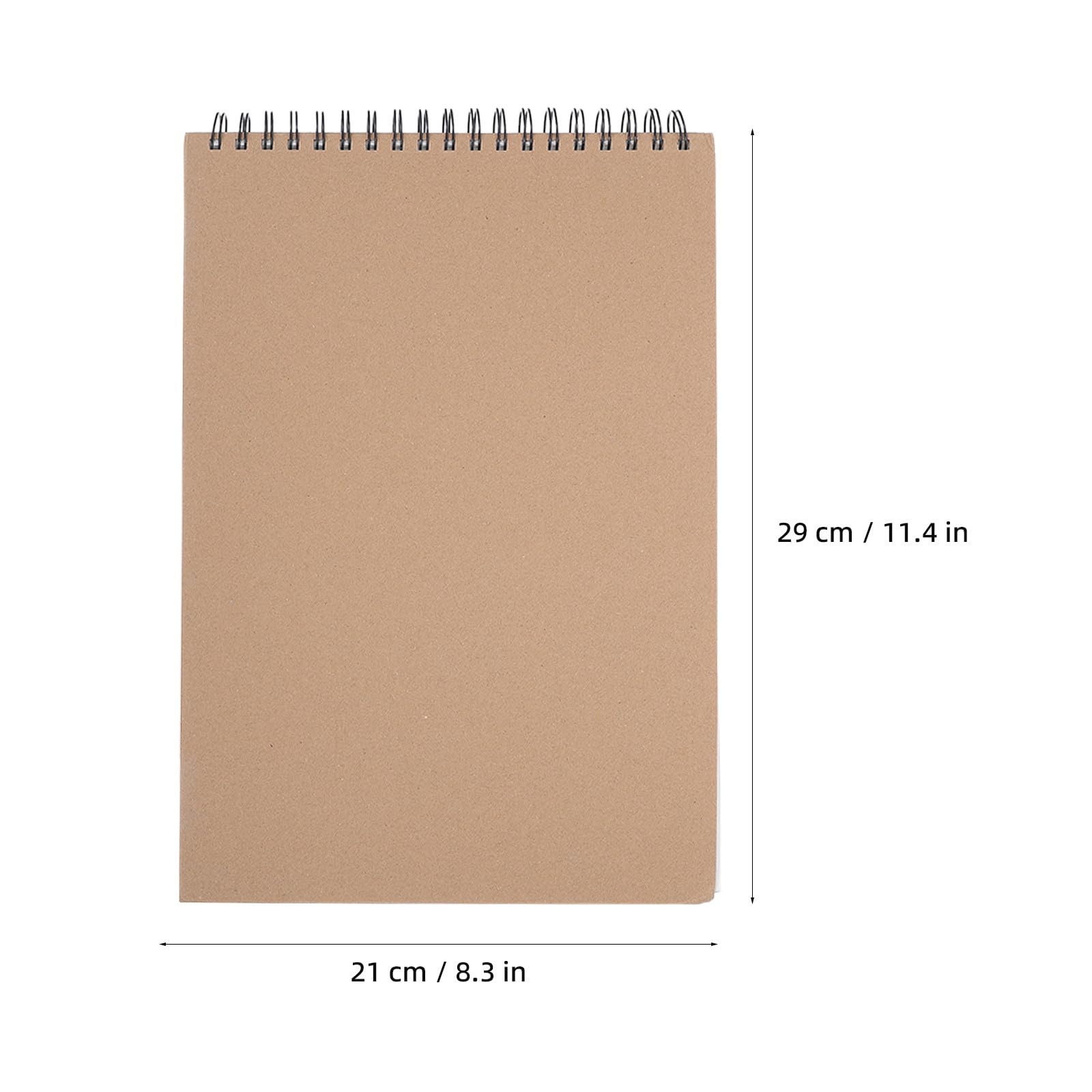 DIYEAH Cuaderno de dibujo con espiral de 4 piezas: Cuaderno de tapa dura de