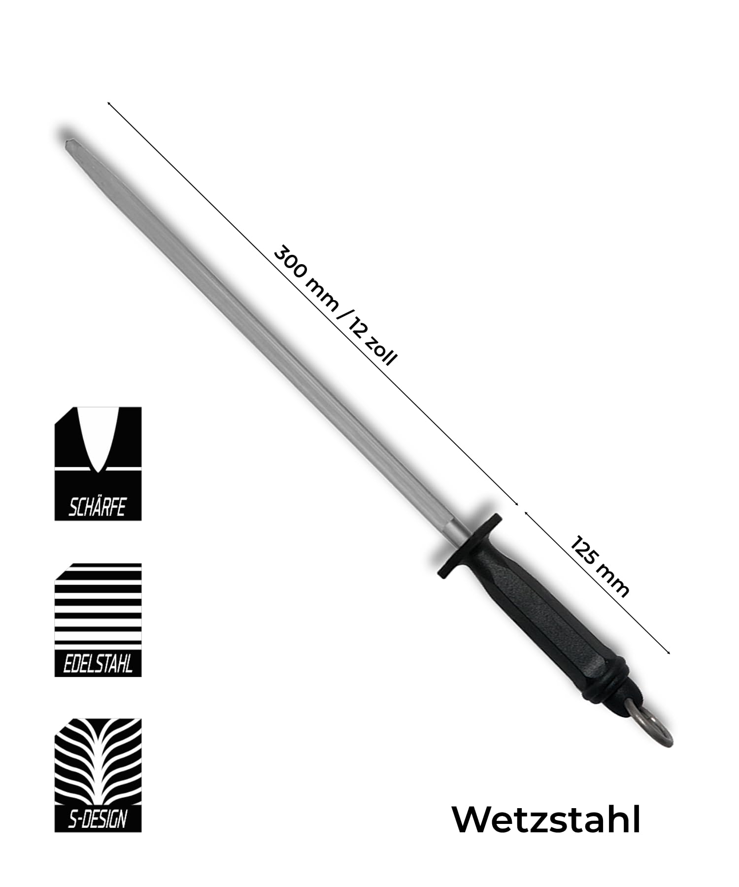 Pirge Set di coltelli da macellaio, 6 pezzi: coltelli da macellazione - coltello per disossare - acciaio per affilare - coltelli da cucina professionali in acciaio inossidabile