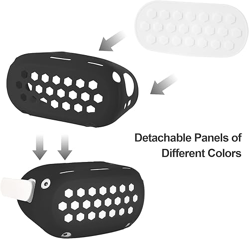 Miniatura 6 de TOMSIN Cubierta facial de silicona VR cubierta de agarre de control táctil cubierta frontal con cubierta de lente protector antitiro con correas