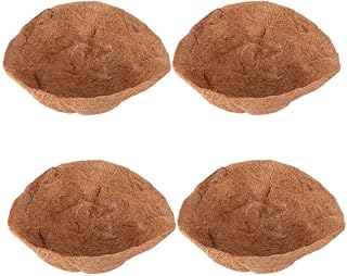 Cabilock 4 peças 30 cm Redondo Coco Coco Forro de Fibra de Coco Forro de Substituição para Cesta de Pendurar, Cestas, Jardim, Vaso de Flores