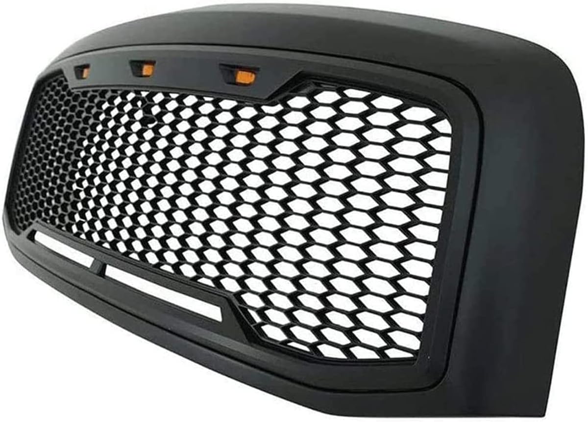 Paraurti Anteriore In Gomma Per Dodge Ram | Clip Per Griglia 55077387AA | Compatibile Con Ram 1500 2500 3500 (2002-2005) | Kit Di Sostituzione In ABS Nero