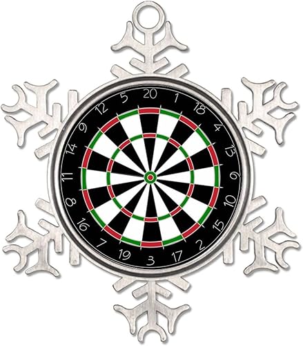 Adorno de copo de nieve de peltre personalizado para decoración de árbol de Navidad