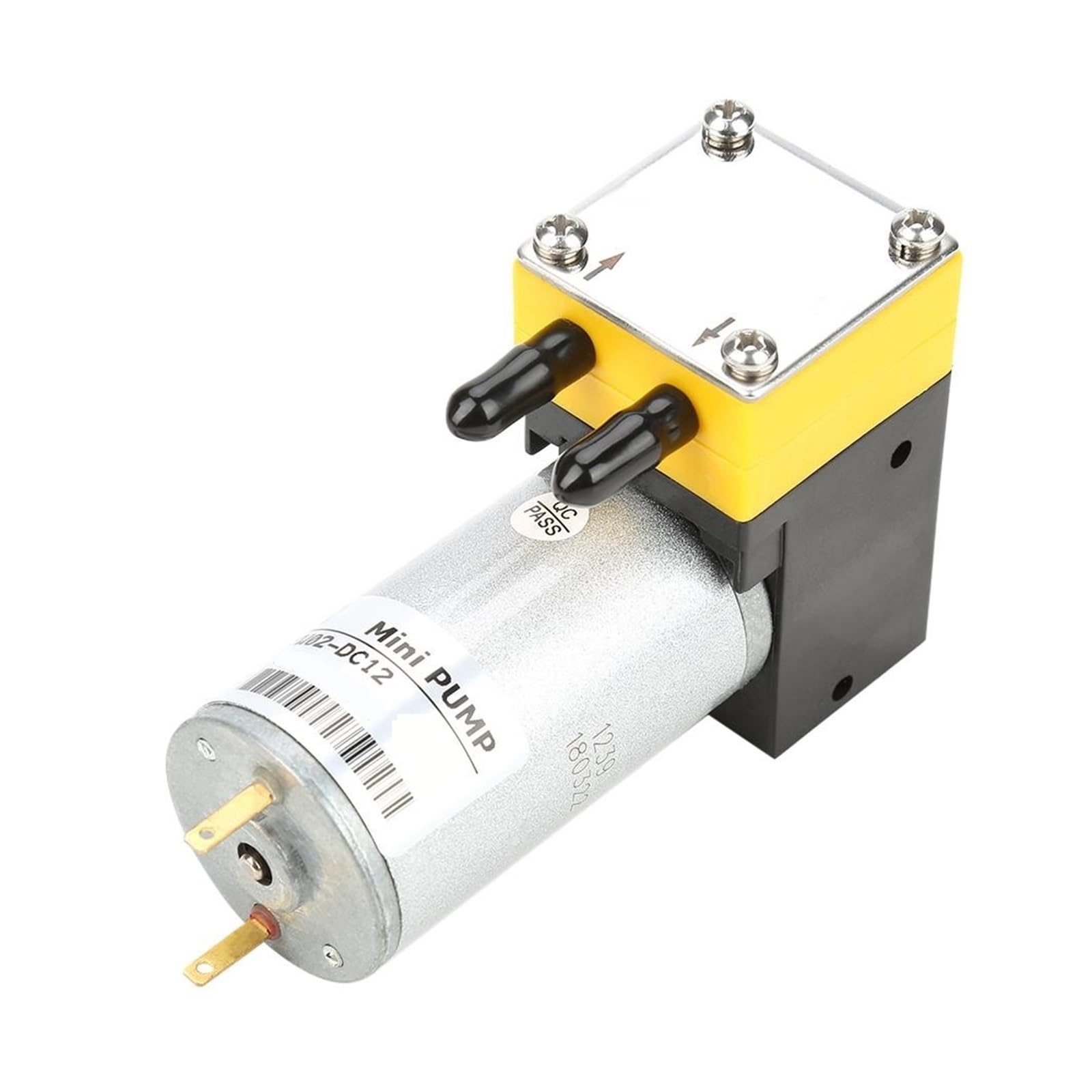 Cczrd 12V /24V 0.4-1L/Min Electric Diaphragm Vacuum Pump Dc Motor Self Priming Water Smooth Operation Flow Steady Reliable(12V)