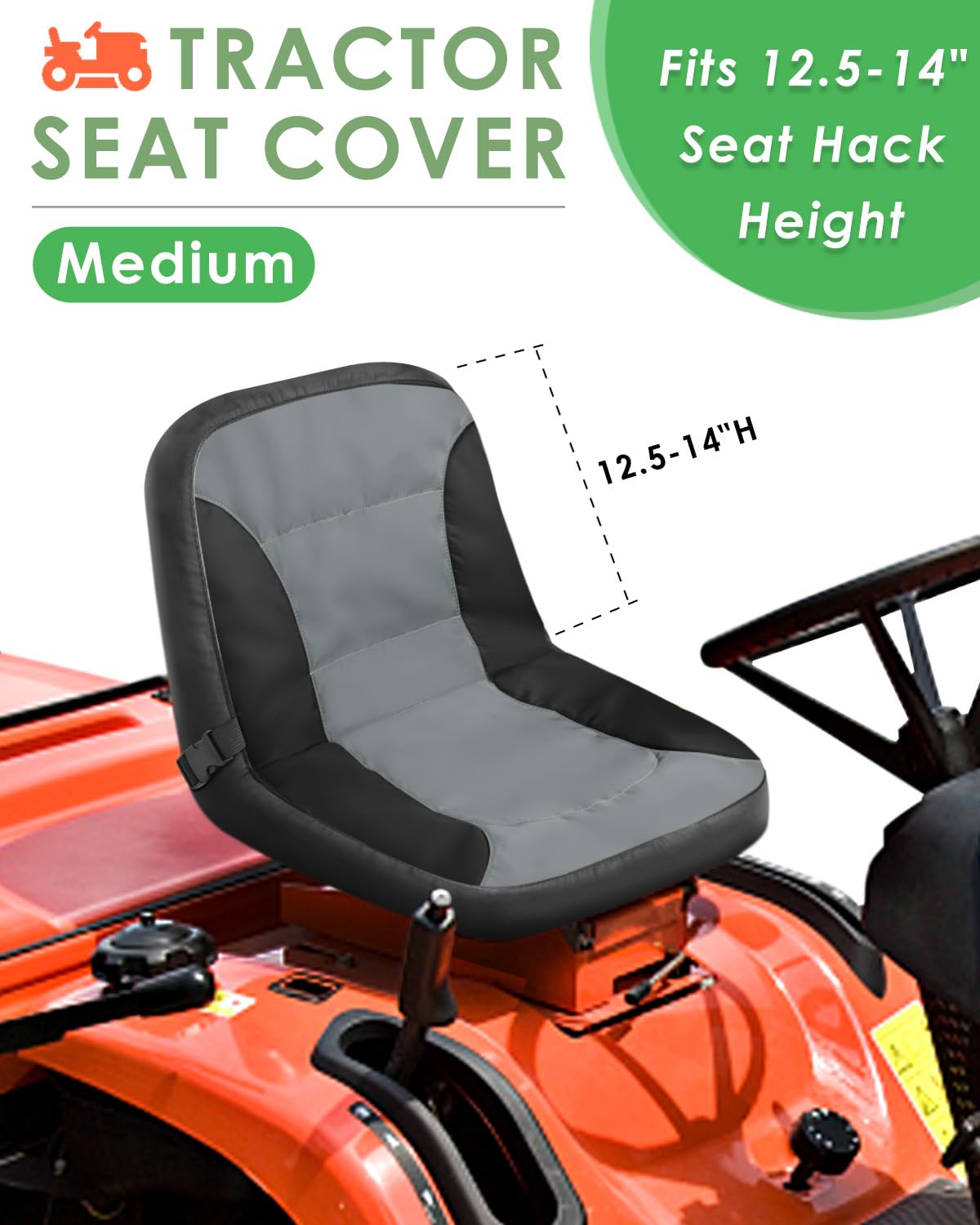 PACETAP Coprisedile universale per tosaerba, con copertura impermeabile, in poliestere resistente, universale, compatibile con John Deere, per artigiani, per Cub Cadet, Kubota (giunzione, M)