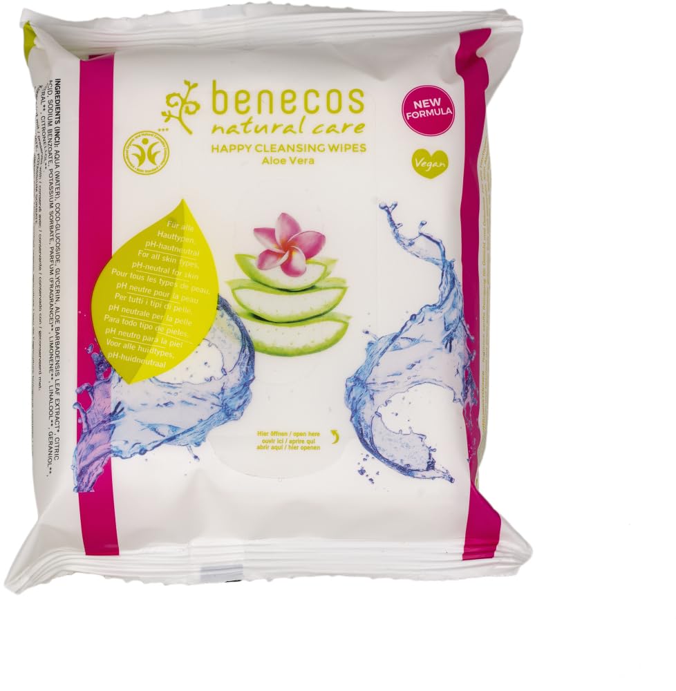 Benecos - natural beauty 93666 salviette detergenti viso - vegan - 25 pezzi