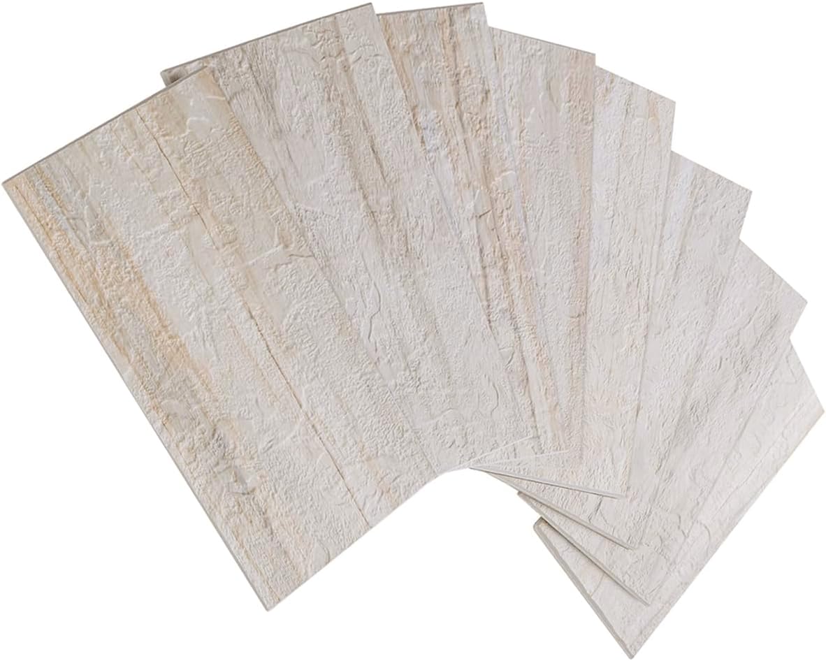 AULIGET 100-Piece Beige Slate Peel and Stick Backsplash Wall Tiles, 3