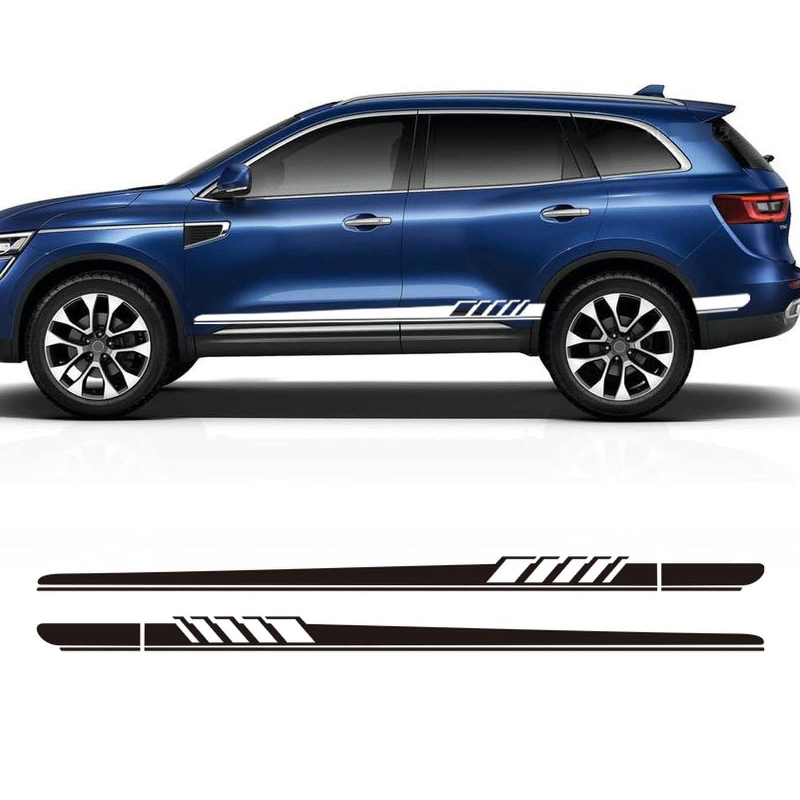 UNCLE LIAO Car Side Skirt For Dacia Duster Logan Sandero Auto Car Door Sticker Side Step Skirt.