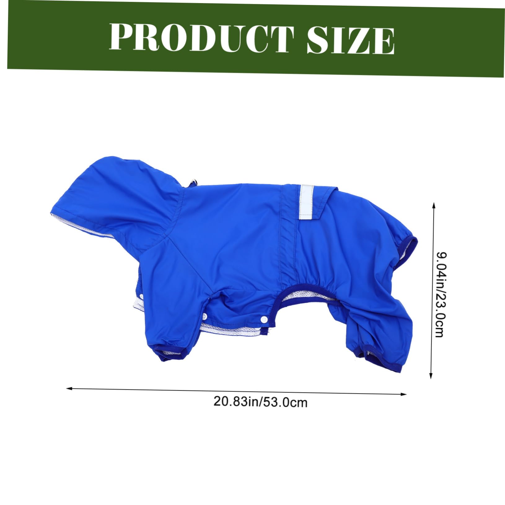 CIYODO Puppy Rainwear Reflective Dog Raincoat Full Coverage Waterproof Small Dog Jacket Size 16