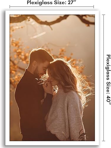 Vista 829 de Americanflat - Marco para póster de 71 x 74 cm con plexiglás pulido, portarretratos negro de madera industrializada, Epic Collection, marco ancho