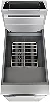 Vista 6 de KoolMore Freidora comercial de propano líquido de pie de 40 libras con 90,000 BTU en acero inoxidable, certificación ETL (KM-FDF40-LP)