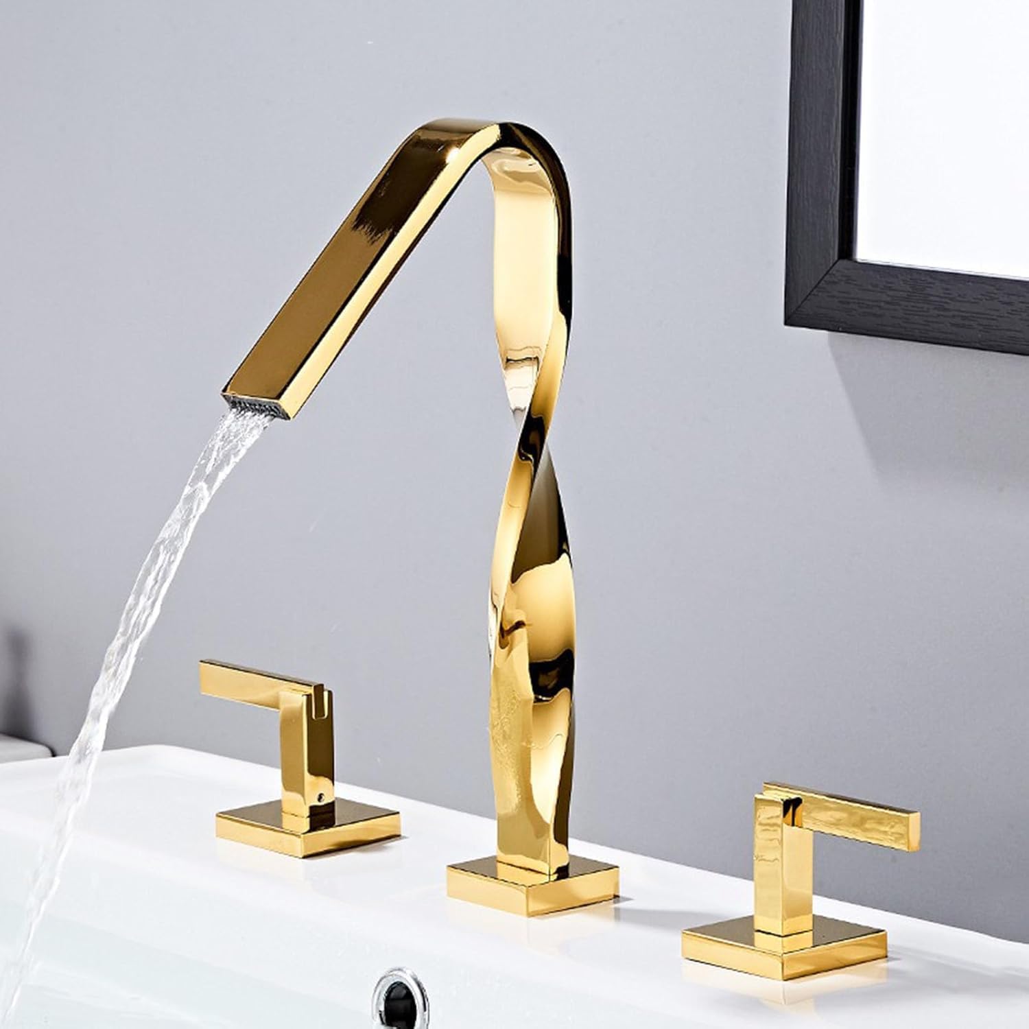 Tap de bassin pour salles de bains double levier eau chaude et froide