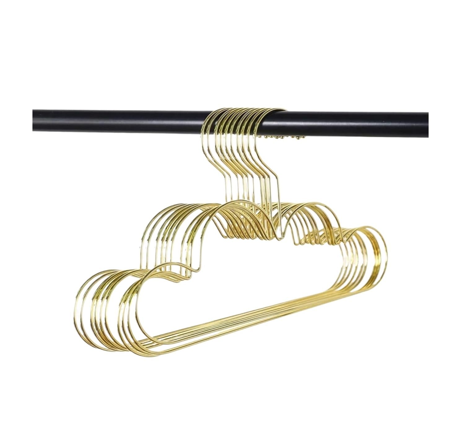 Perchas Percha De Ropa De Metal Antideslizante Perchero con Forma De Nube Dorada Perchero Organizador De Almacenamiento De Ropa para Sudadera(10pcs)