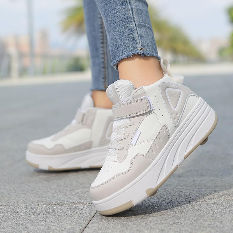 Unisex Roller Shoes for Kids Sneakers Rotary Buckle Detachable Skate Shoes Impact Resistant Hiking Outdoor Activities4