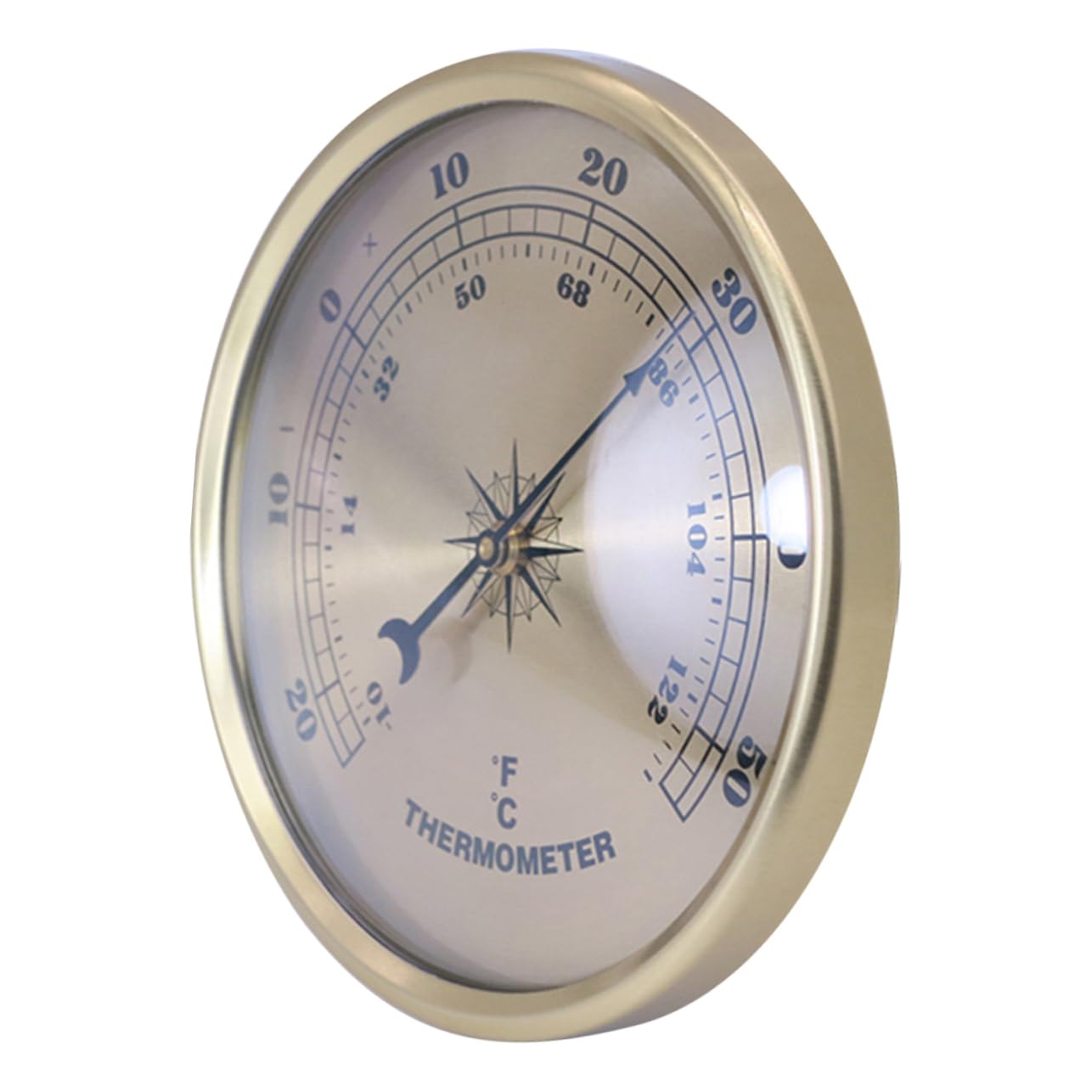 UKCOCO 3pezzi Termometro Rotondo Metallo Per Misurazione Della Temperatura Termometro Digitale Decorativo Per Uso Esterno e Facile Da Leggere e Pratico Per Casa Ufficio e Giardino