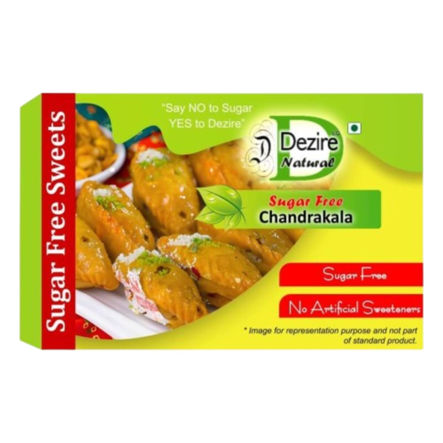 Dezire LG Natural Sugar Free Chandrakala, No Artificial Color, Sugar Free Sweets - 200Gms (Pack Of 1)