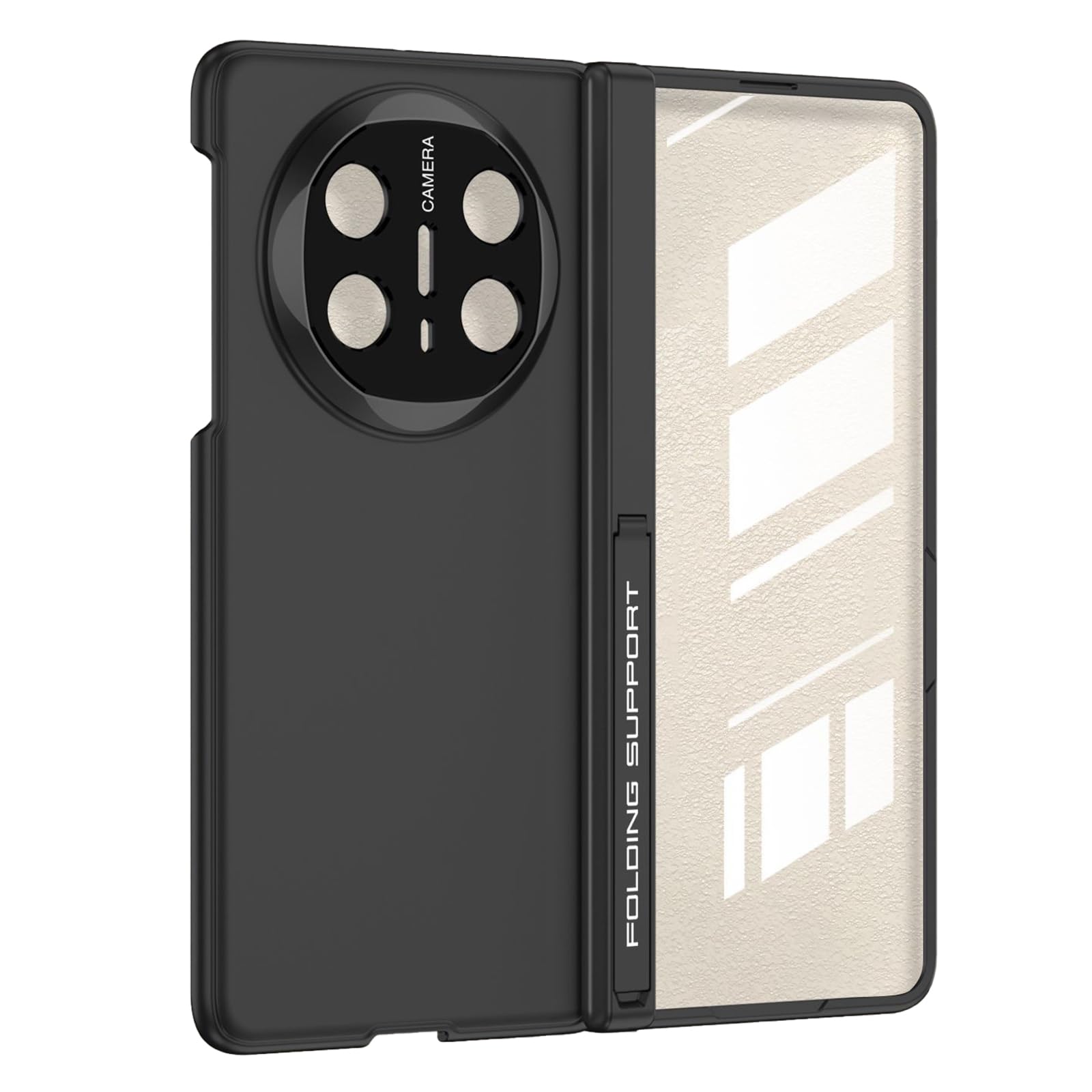Etui do Huawei Mate X6, ultracienka podpórka z zawiasami magnetycznymi, odporna na wstrząsy, osłona ekranu aparatu, luksusowa powłoka, kompleksowe etui, czarne, Mate X6
