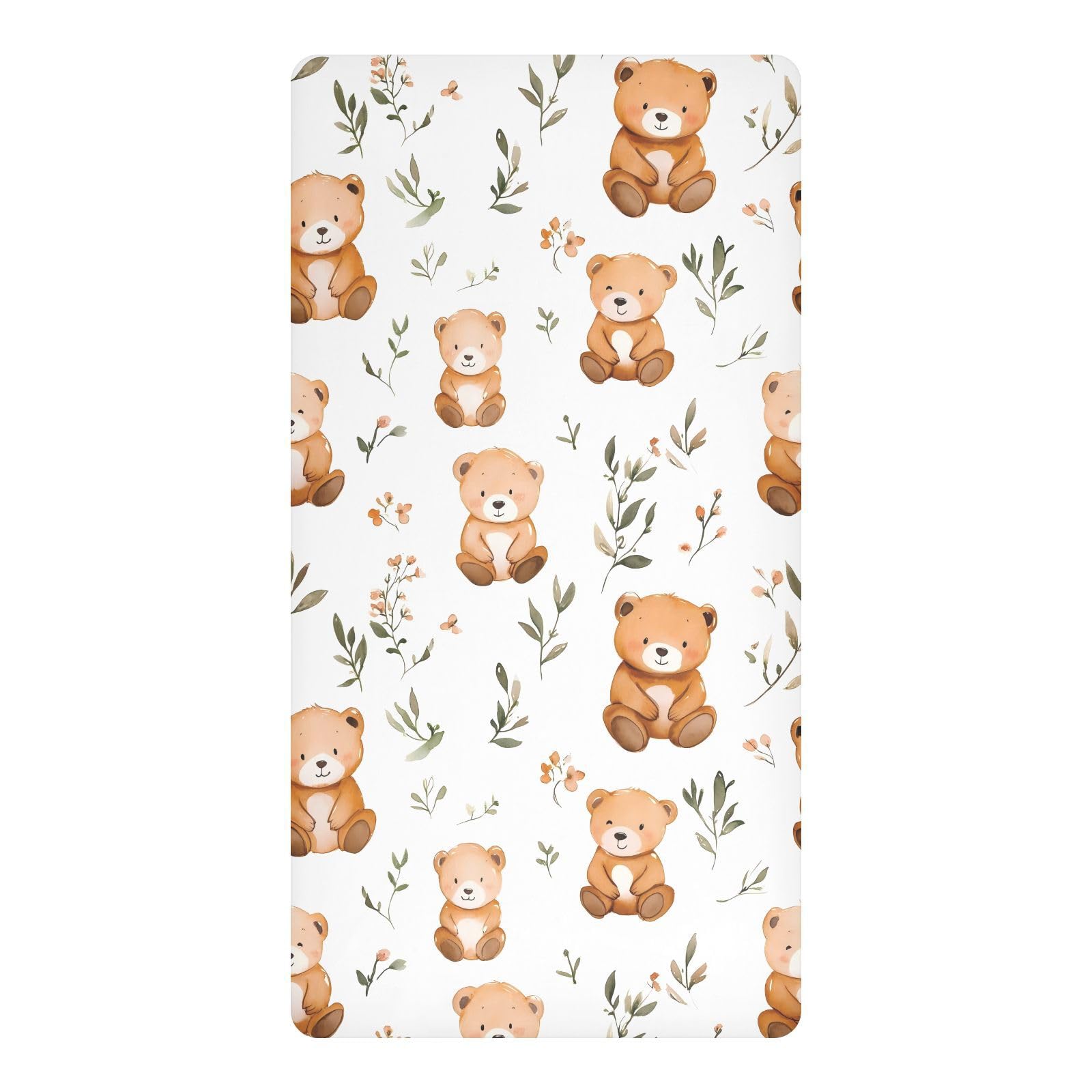 Parure de lit imperméable haut de gamme pour lit enfant motif ours neutre