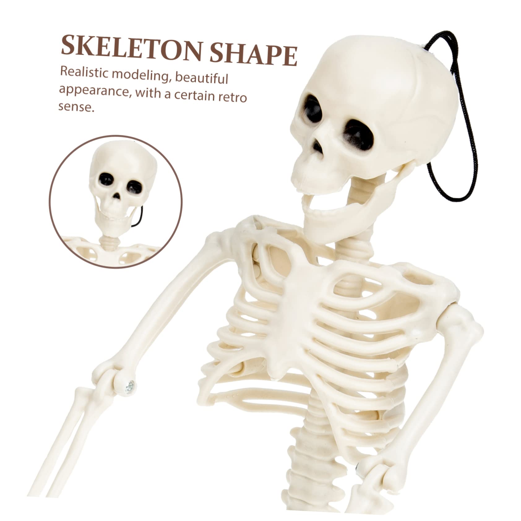 Toyvian 4 Piezas Esqueleto Humano Esqueleto Adorno De Esqueleto De Miedo De Halloween Articulación del Esqueleto De Halloween Figura De Esqueleto Novio Móvil Ornamento El Plastico