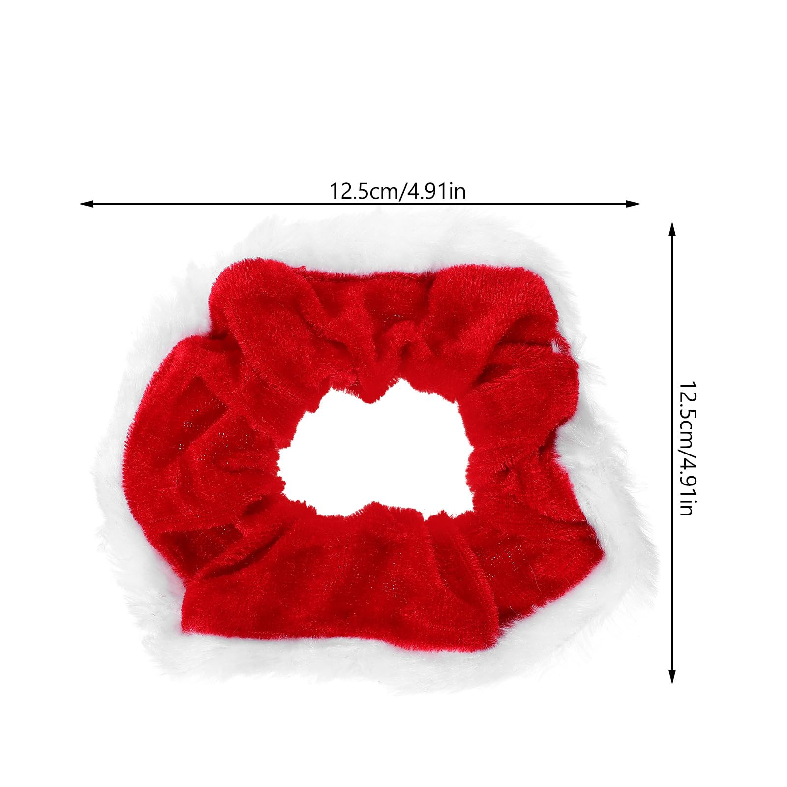 BESPORTBLE Christmas Scrunchies, 5Pcs Christmas Hair Accessories Red and White Christmas Scrunchie Christmas Hair Ties for Women Girls - Image 3