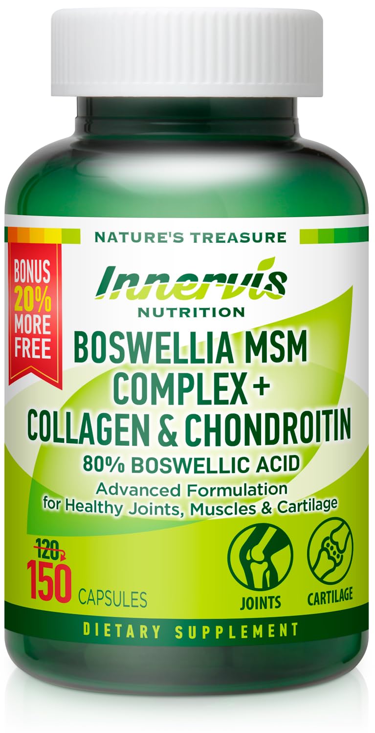 Amazon.com: INNERVISNUTRITION Boswellia MSM Complex 150 Caps