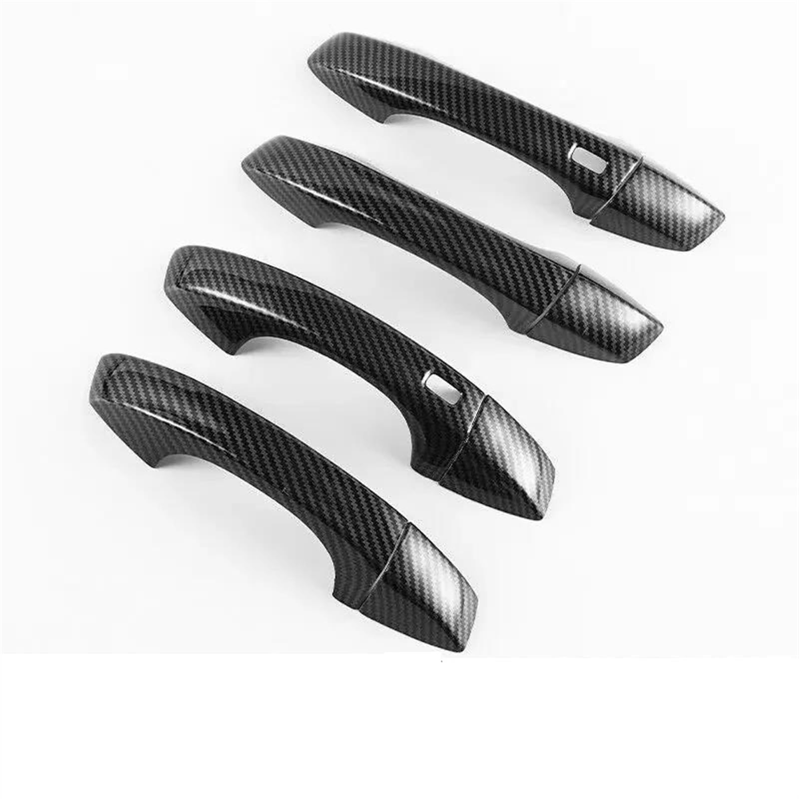 Noheeu Carbon B Carbon Fiber Chrome Car Side Door Handle Cover Bowl Trim Sticker Styling Accessories For Skoda For Kodiaq 2017-2023(Carbon B)