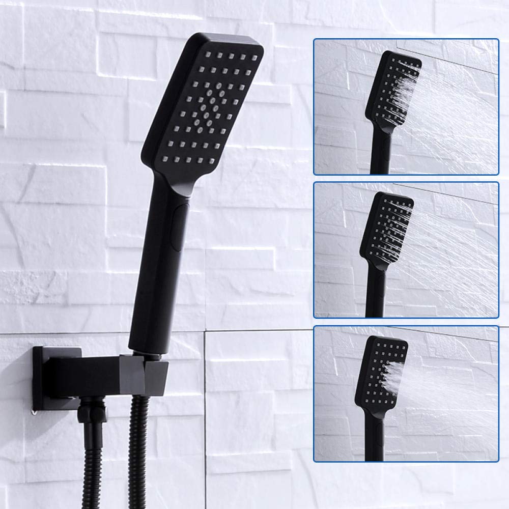 Cabezal De Ducha De Alta Presión Cabezal De Ducha De Mano De Baño De Latón Negro Soporte De Ducha De Latón Ajustable Soporte De Ducha Rociador De Mano De Cobre Para Ahorro De Agua