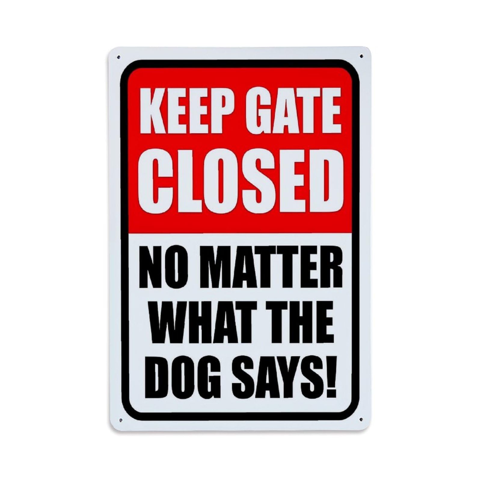 Jdfenggu Vintage Keep Gate Closed No Matter Retro Metal Tin Sign, Metal Poster For Bar, Home, Man Cave, Kitchen, Laundry Room Art Decor 8X12 Inch