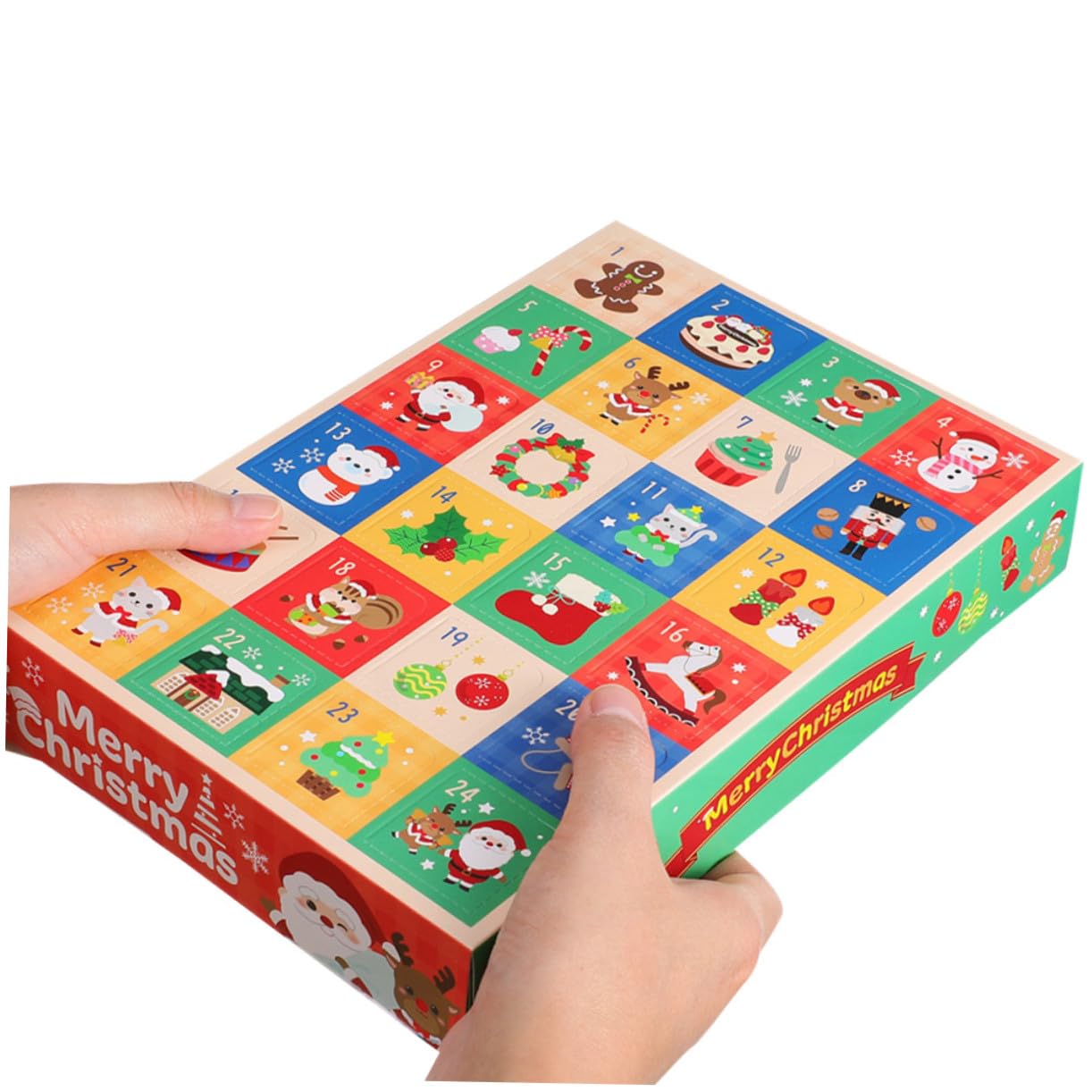 GARIOUANS Adventskalender Boxen 15 Stück mit 24 Fächern Selbstgemacht Weihnachtsleckereien Boxen aus Papier Kleine Weihnachtsboxen zum Befüllen für Kinder und Erwachsene Tägliche