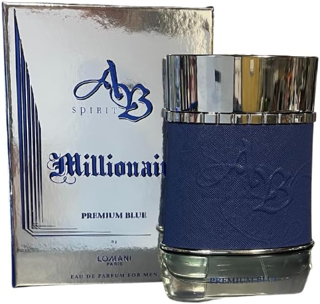 Ab Spirit Millionaire Premium Blue by Lomani for Men - 3.3 oz EDP Spray
