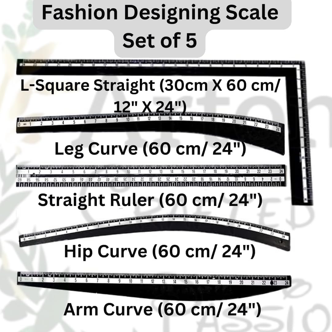 Artonezt Multifunctional French Garment Drawing Tailor Design Ruler Sewing Sleeve Scale Measuring Curve Ruler Set Patchwork Pattern Making Quilting Tools Set of 16