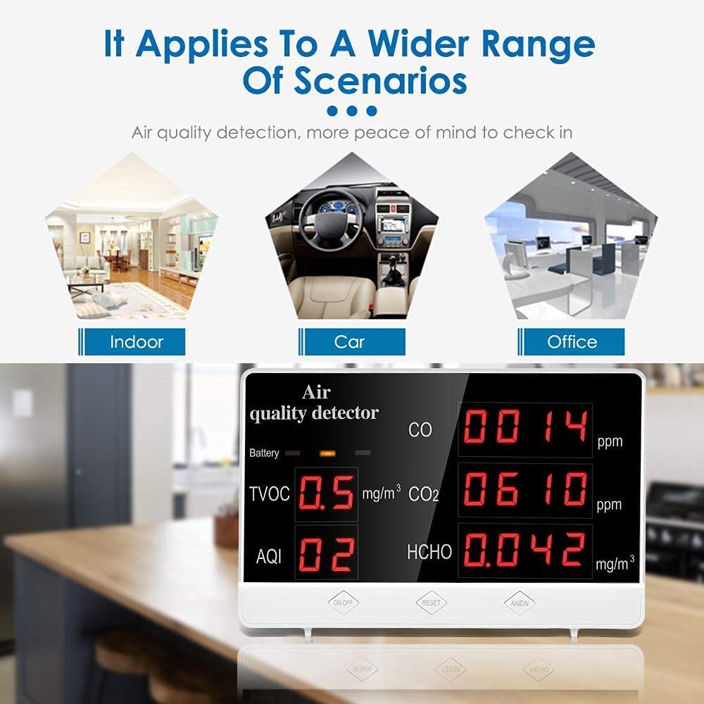 Amazon.co.jp: 空気品質モニター室内大気汚染メーターマイクロダスト