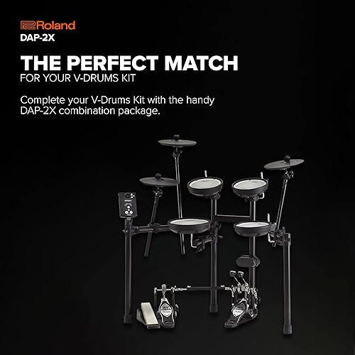 Miniatura 3 de Roland DAP-2X V-Drums Paquete de accesorios  Cómodas baquetas de trono para V-Drummers  Duradero  Altura ajustable  Perfecto para principiantes y