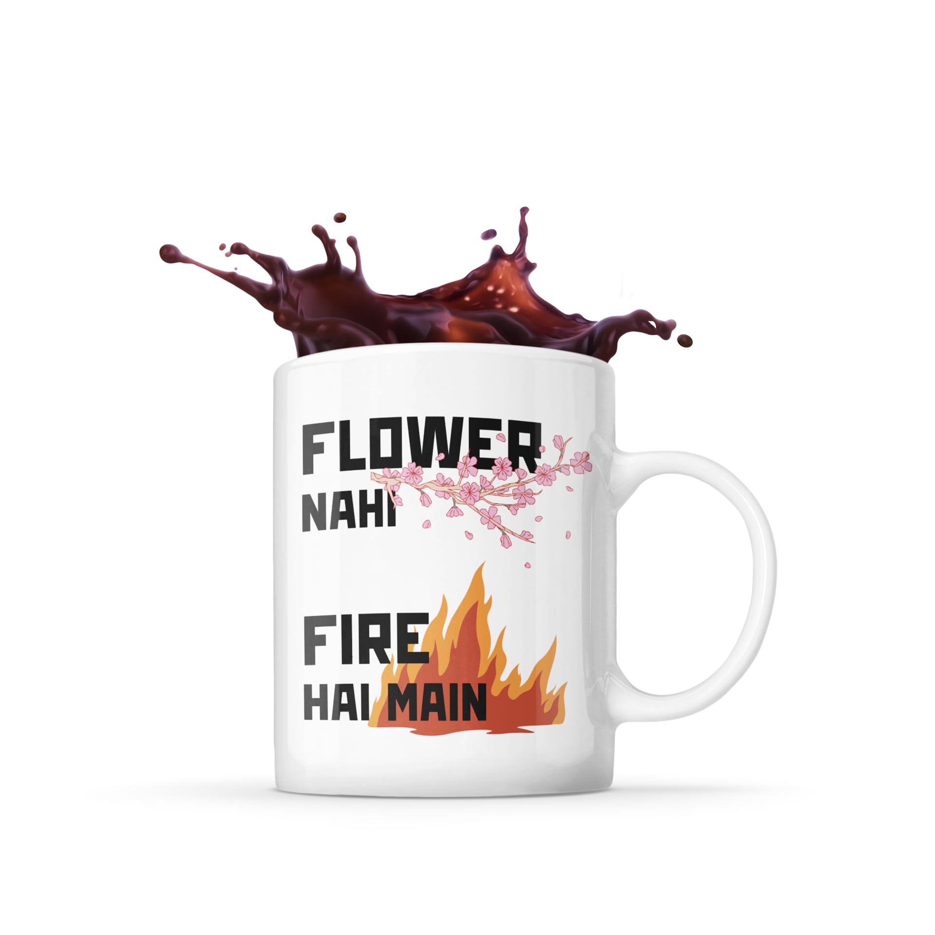 Funny Meme Mug - Humorous Ceramic Coffee Cup with Popular Internet Memes - Great Gift for Jokesters and Social Media Fans - 350 ml Capacity - Pushpa