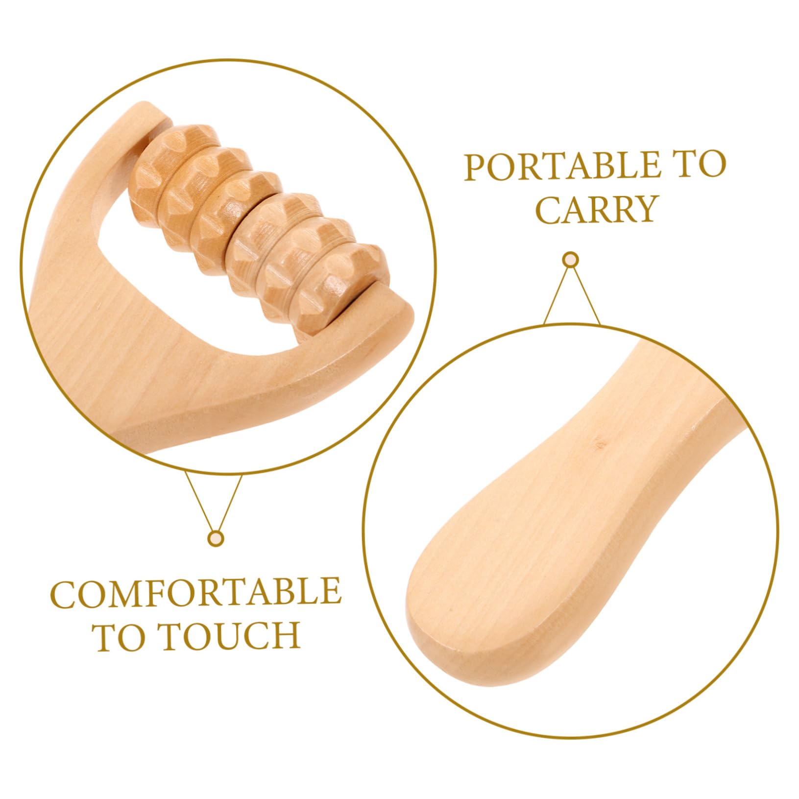 Holz Massageroller für Gesicht und Nacken Leichtes Multifunktionales Massagegerät für Hause und Hotel Anwendung