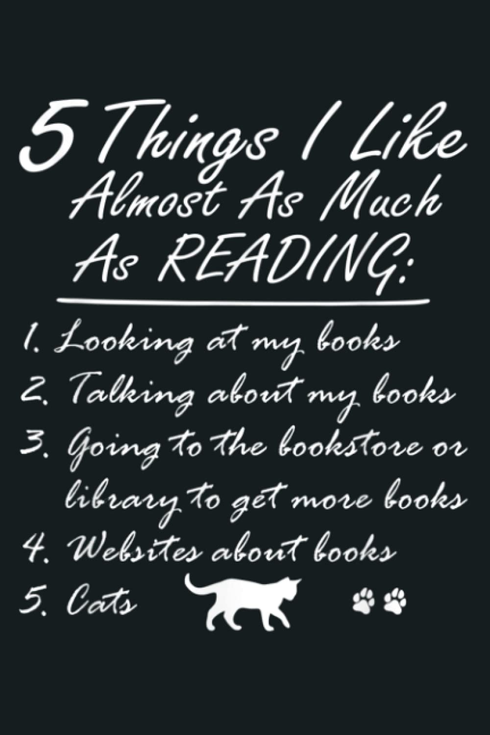 Things I Like Almost As Much As Reading Books Cat Lovers: Notebook Planner - 6x9 inch Daily Planner Journal, To Do List Notebook, Daily Organizer, 114 Pages